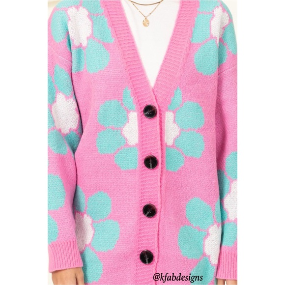 ❤️LAST 2! DAISY🌻Soft Button Fastening loose fit Sweater Cardigan! - Picture 6 of 6